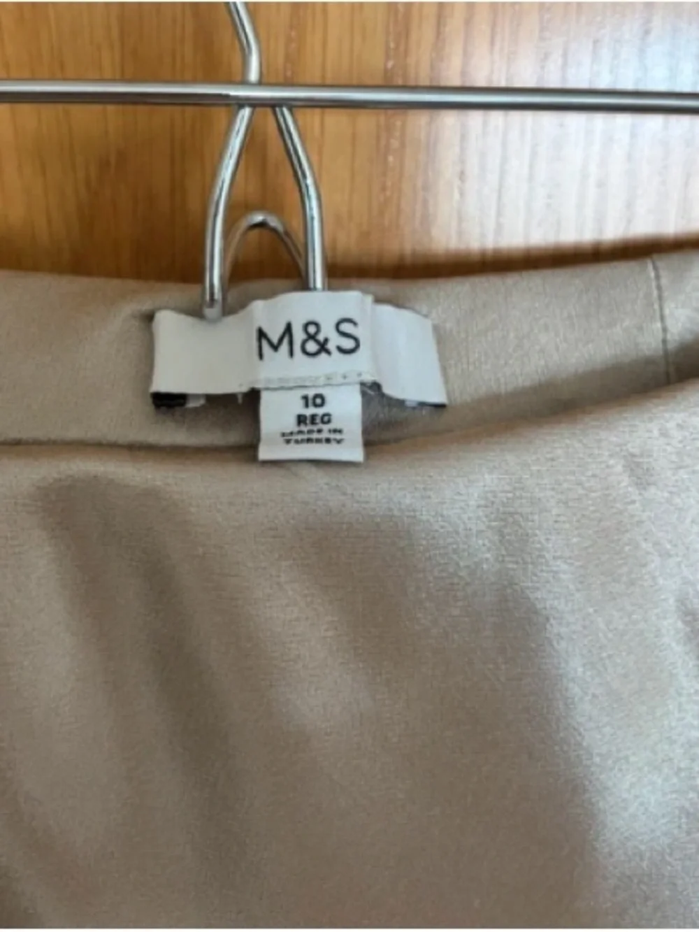 Marks & Spencer Pearl-White Satin A-Line Skirt